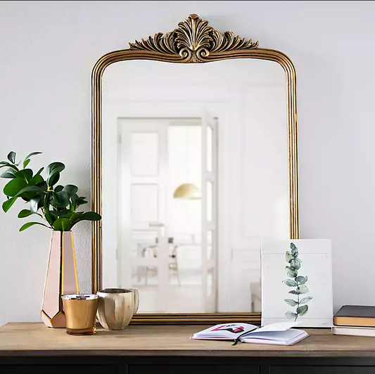 Antique Gold Victoria Scroll Mirror